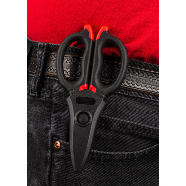 Main product image for Heavy Duty Electricians Scissors with Built-in Crimper360-214